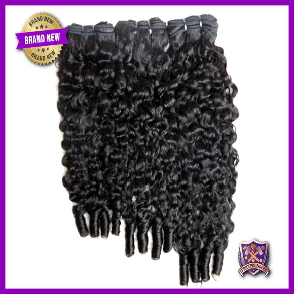 3Pcs Water Wave Human Hair Bundles 16-20 Inches Quick Weave